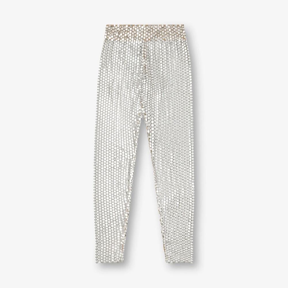 BURBERRY Metallic Paillette - embellished leggings NWT in Size 6 - Picture 3 of 4
